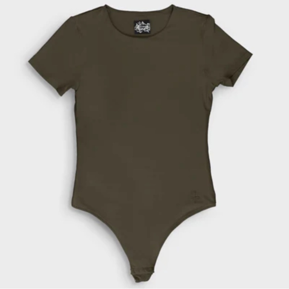 Santo Studio olive green bodysuit, extra small new with tags